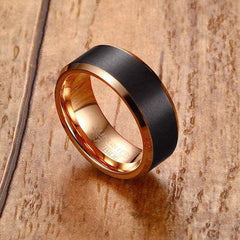 Mens Engraved Tungsten Promise Ring