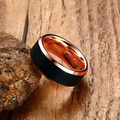 Mens Engraved Tungsten Promise Ring