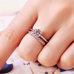 Gulleiâ„?1 Carat Lab Grown Diamond Staked Ring Set - Engravable