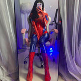 Women's Cosplay Zip Up Spiderman Skinny Onesie Jumpsuit