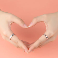 Wedding Bands Set for Him and Her with Custom Engraving