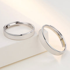 Wedding Bands Set for Him and Her with Custom Engraving