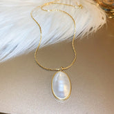 set Collana orecchini ovale perla donna
