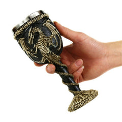 Dragon Skeleton Ceramic Steel Goblet Cup