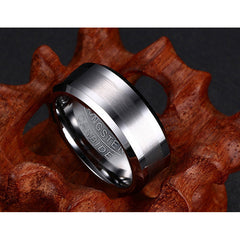 Mens Custom Name Ring Tungsten