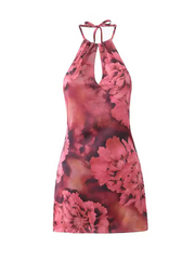Matilda Backless Halter Mini Dress