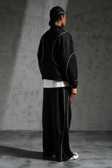 Completo tracksuit vibe strip uomo nero