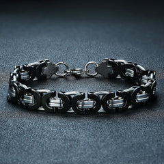 Custom Mens Bracelet Stainless Steel Black