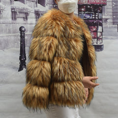 Women's banded faux fur
