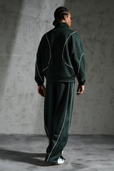Completo tracksuit vibe strip uomo verde gucci