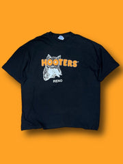 T-shirt Hooters vintage tg XXL Nero
