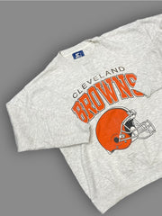 Felpa girocollo vintage Cleveland Browns tg L