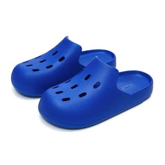 Rubber slipper with unisex holes