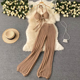 Women's two-piece summer top and trousers set
