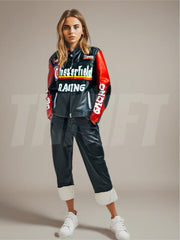 Giubbotto moto Chesterfield pelle vintage tg XL