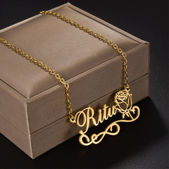 Rose Personal Name Necklace
