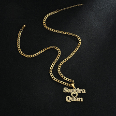 Personal Two Names Diamond Necklace