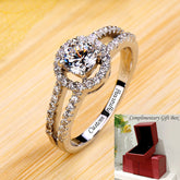 0.5 Carat Lab Diamond Halo Engagement Ring - Affordable Elegance