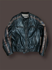 Blauer vintage Biker leather jacket size M