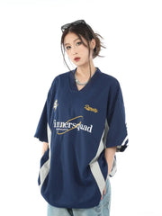 Unisex oversized women's repro sport shirt