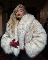 Pelliccia ecologica fluffy donna
