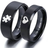 Matching Romantic Rings Set for Him and Her