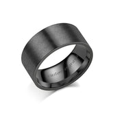 Custom Brushed Mens Wedding Band 10mm
