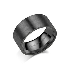 Custom Brushed Mens Wedding Band 10mm