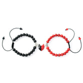 Magnetic Hearts Beads Couple Bracelets Set