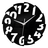 Big Numeral Cutout Silent Wall Clock �12" Acrylic