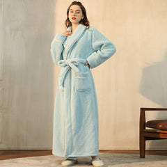 Premium 100% Thickened Flannel Nightgown Set for 2