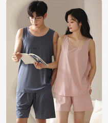 Gulleiâ„?His Hers Sleeveless Pajamas Set Modal