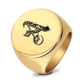 Name Initial Mens Ring Gift for Boyfriend 22mm