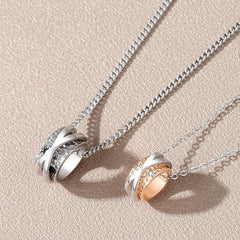 Engraved Matching Rings Couple Jewelry Set