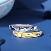 Sun & Moon Promise Rings - Adjustable Celestial Couple Set