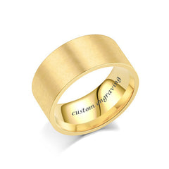 Custom Brushed Mens Wedding Band 10mm
