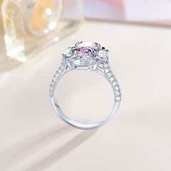 Lab Created Pink Diamond Promise Ring