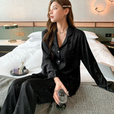 Chic Contrast Trim Nightshirt for Women - Gullei