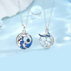 Ocean Theme Matching Necklaces Set - Sterling Silver