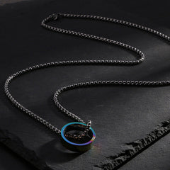 Custom Engravable Ring Pendant Necklace