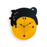 Silent Wall Clock â€?Sleeping Cat, 30 cm Cute Décor