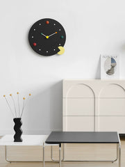 Gulleiâ„?Cute Pacman Style Analog Silent Wall Clock