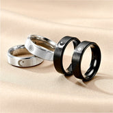 Sun and Moon Matching Promise Rings for Couples