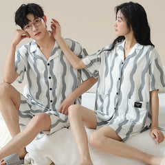 Modal Shorts Summer Pajamas Set for Couples