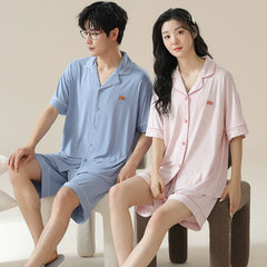 Gulleiâ„?Pajamas Set Short Sleeve Button Front Modal