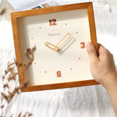 Solid Wood Silent Square Clock �Minimal Design