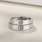 Custom Cute Couple Promise Rings Set for Two