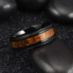 Mens Promise Ring with Custom Names 6mm
