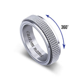 Custom Engraved Unisex Fidget Spinner Ring