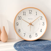 Japanese Minimalist Silent Wall Clock �12" Solid Wood